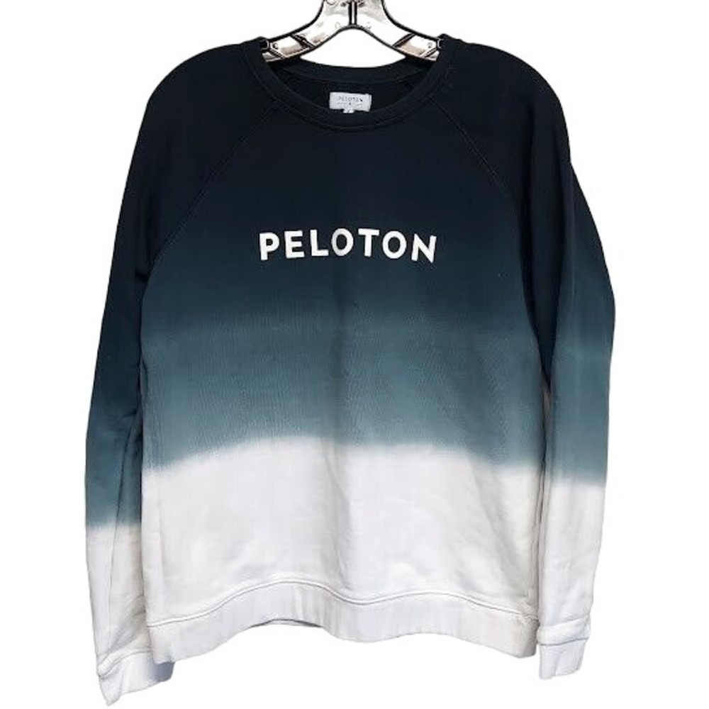 Peloton Sweatshirt Womens Size Medium Pullover Hombre Black to White